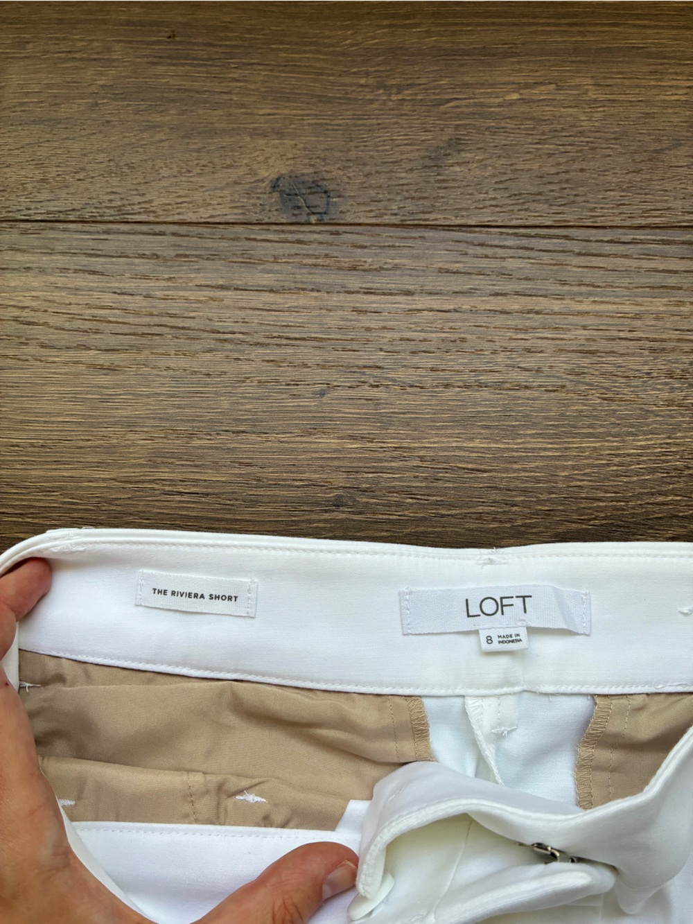 LOFT White Riviera Shorts